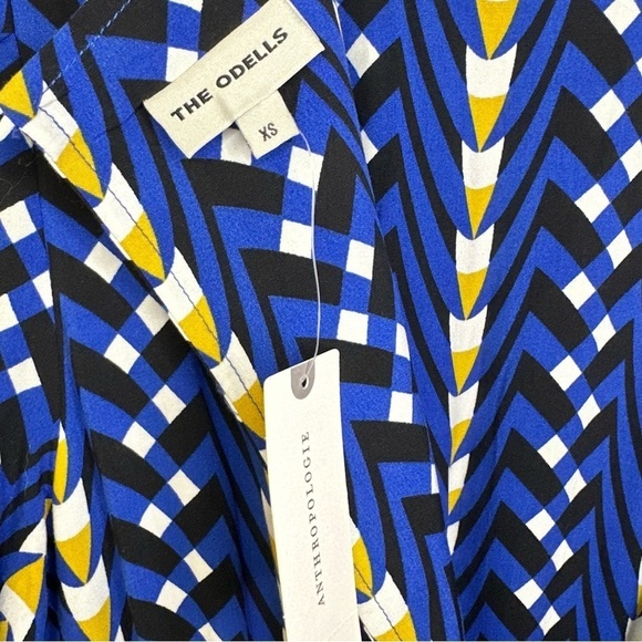 NWT Anthropologie The Odell’s Bell Sleeve Open Back Dress Kigali - Picture 8 of 12